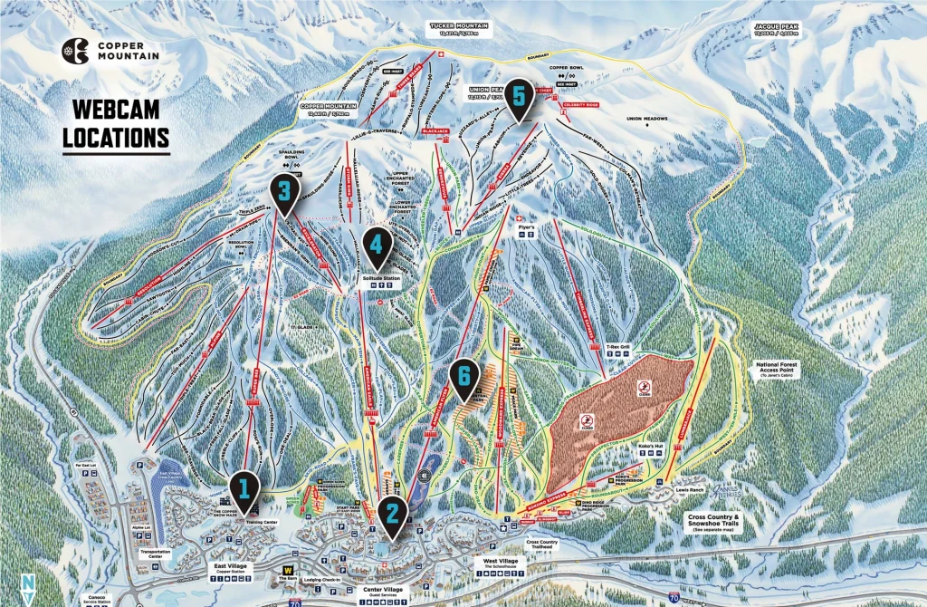 Copper Mountain Webcam map